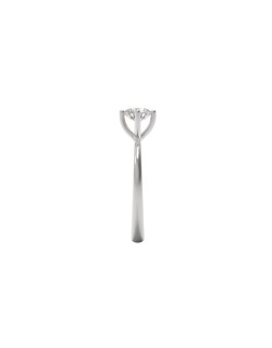 ANELLO SOLITARIO DIAMANTE IN ORO BIANCO 18K CON DIAMANTE NATURALE CERTIFICATO DGC