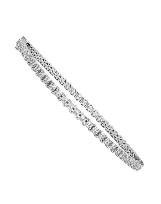 BRACCIALE TENNIS IN ORO BIANCO 18K CON DIAMANTI NATURALI E VVS