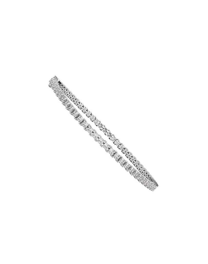 BRACCIALE TENNIS IN ORO BIANCO 18K CON DIAMANTI NATURALI E VVS