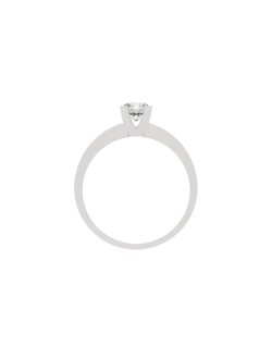 ANELLO DI FIDANZAMENTO DIAMANTE IN ORO BIANCO 18K CON DIAMANTE NATURALE CERTIFICATO DGC