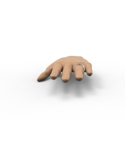 ANELLO DI FIDANZAMENTO DIAMANTE IN ORO BIANCO 18K CON DIAMANTE NATURALE CERTIFICATO DGC