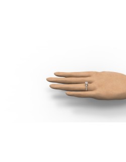 ANELLO DI FIDANZAMENTO DIAMANTE IN ORO BIANCO 18K CON DIAMANTE NATURALE CERTIFICATO DGC