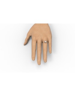 ANELLO DI FIDANZAMENTO DIAMANTE IN ORO BIANCO 18K CON DIAMANTE NATURALE CERTIFICATO DGC