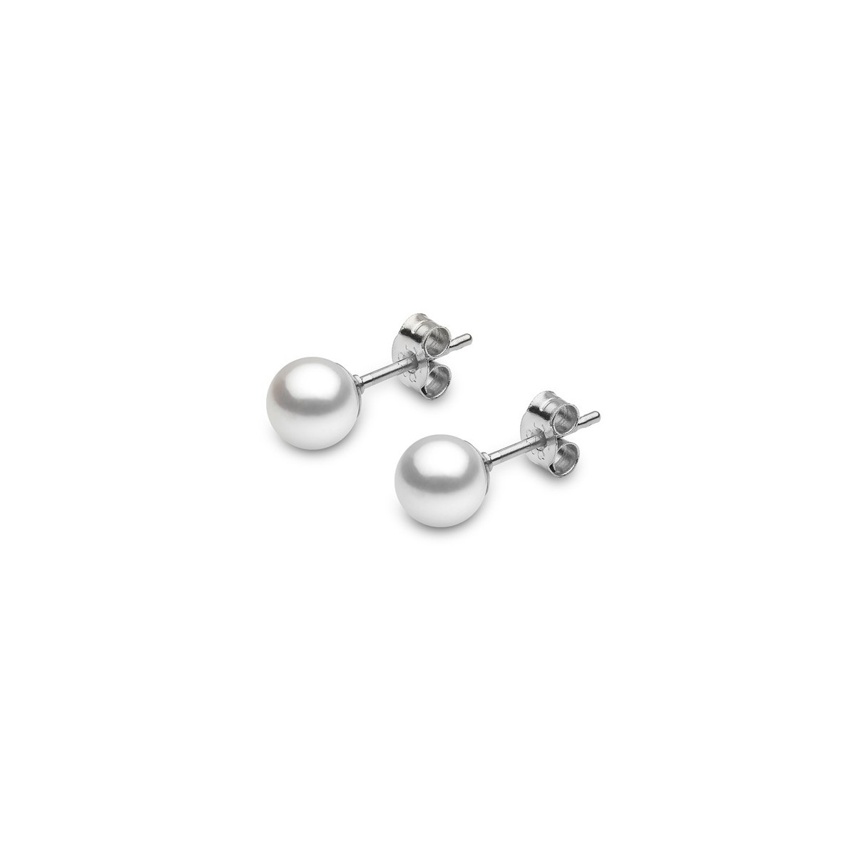 ORECCHINI FANTASIA IN ORO BIANCO 18K CON PERLE NATURALI