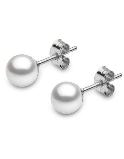 ORECCHINI FANTASIA IN ORO BIANCO 18K CON PERLE NATURALI