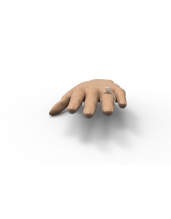 ANELLO FIDANZAMENTO DIAMANTE IN ORO BIANCO 18K CON DIAMANTE NATURALE CERTIFICATO DGC