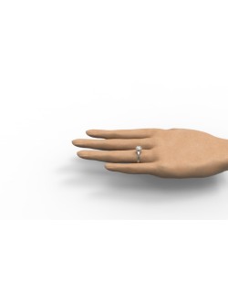 ANELLO FIDANZAMENTO DIAMANTE IN ORO BIANCO 18K CON DIAMANTE NATURALE CERTIFICATO DGC