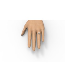 ANELLO FIDANZAMENTO DIAMANTE IN ORO BIANCO 18K CON DIAMANTE NATURALE CERTIFICATO DGC
