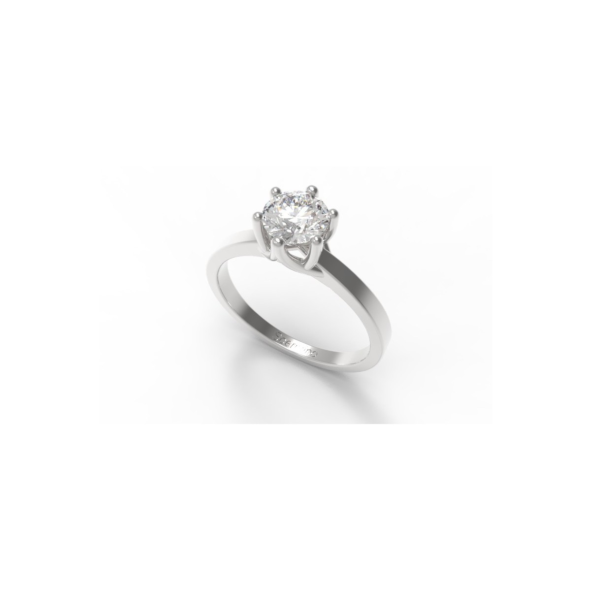 ANELLO FIDANZAMENTO DIAMANTE IN ORO BIANCO 18K CON DIAMANTE NATURALE CERTIFICATO DGC