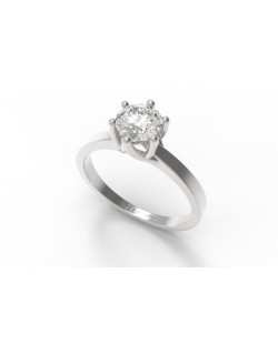 ANELLO FIDANZAMENTO DIAMANTE IN ORO BIANCO 18K CON DIAMANTE NATURALE CERTIFICATO DGC