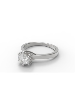 ANELLO FIDANZAMENTO DIAMANTE IN ORO BIANCO 18K CON DIAMANTE NATURALE CERTIFICATO DGC