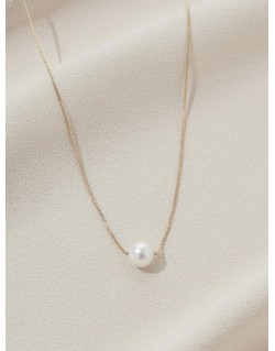 CIONDOLO PERLA 8MM CON COLLANA IN ORO GIALLO 18K SG00760
