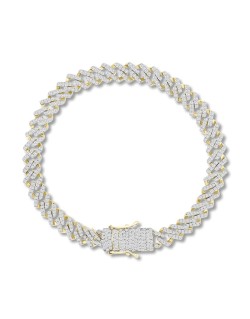 BRACCIALE CATENA IN ORO GIALLO CON DIAMANTI NATURALI