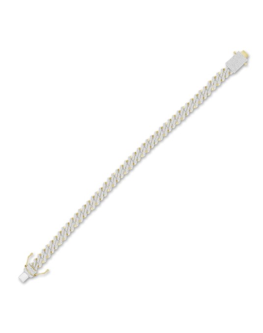 BRACCIALE CATENA IN ORO GIALLO CON DIAMANTI NATURALI