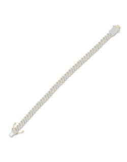 BRACCIALE CATENA IN ORO GIALLO CON DIAMANTI NATURALI