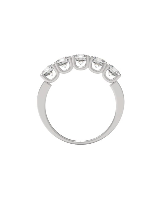 ANELLO RIVIERA IN ORO BIANCO 18K CON DIAMANTI NATURALI CERTIFICATI DGC