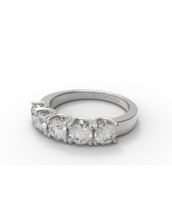 ANELLO RIVIERA IN ORO BIANCO 18K CON DIAMANTI NATURALI CERTIFICATI DGC