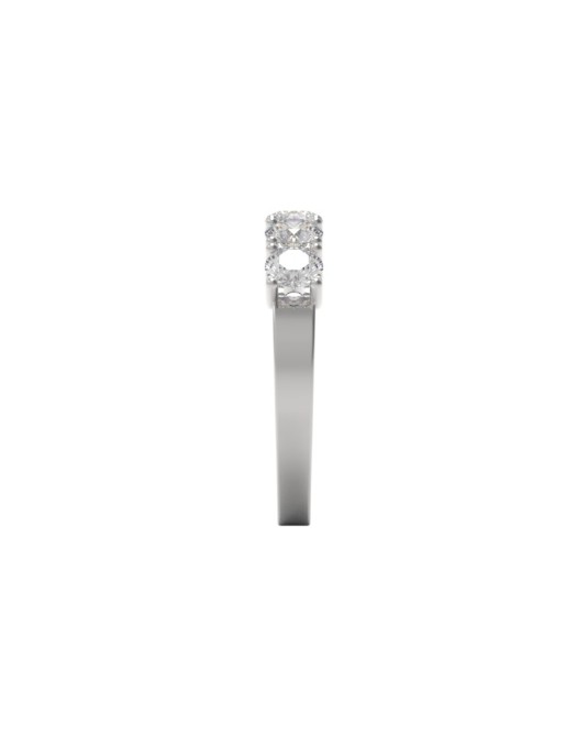 ANELLO RIVIERA IN ORO BIANCO 18K CON DIAMANTI NATURALI CERTIFICATI DGC