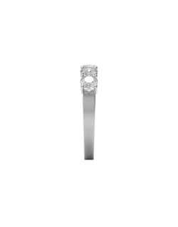 ANELLO RIVIERA IN ORO BIANCO 18K CON DIAMANTI NATURALI CERTIFICATI DGC