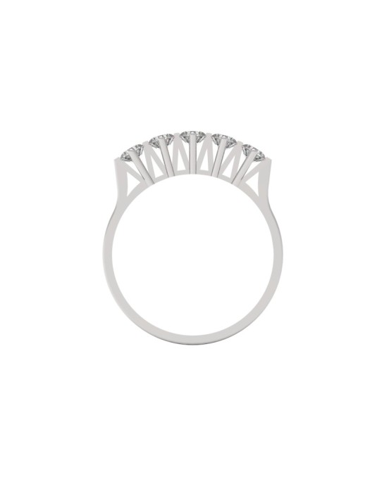 ANELLO RIVIERA IN ORO BIANCO 18K CON DIAMANTI NATURALI CERTIFICATI DGC