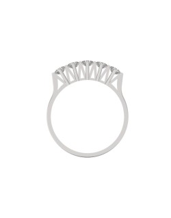 ANELLO RIVIERA IN ORO BIANCO 18K CON DIAMANTI NATURALI CERTIFICATI DGC