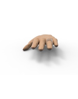 ANELLO RIVIERA IN ORO BIANCO 18K CON DIAMANTI NATURALI CERTIFICATI DGC