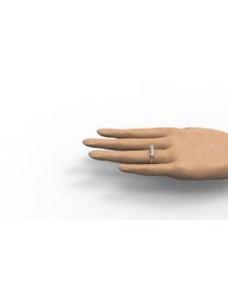 ANELLO RIVIERA IN ORO BIANCO 18K CON DIAMANTI NATURALI CERTIFICATI DGC