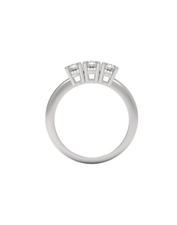 ANELLO TRILOGY IN ORO BIANCO 18K CON DIAMANTI NATURALI E VVS