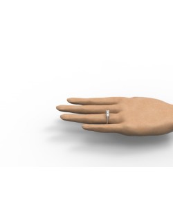 ANELLO TRILOGY IN ORO BIANCO 18K CON DIAMANTI NATURALI E VVS