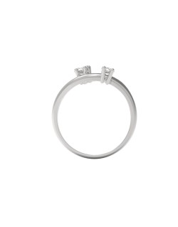 ANELLO MODELLO TRILOGY IN ORO BIANCO 18K CON DIAMANTI NATURALI E VVS