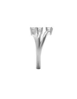 ANELLO MODELLO TRILOGY IN ORO BIANCO 18K CON DIAMANTI NATURALI E VVS