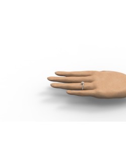 ANELLO PER MATRIMONIO IN ORO BIANCO 18K CON DIAMANTE NATURALE CERTIFICATO DGC
