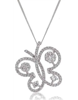 CIONDOLO FANTASIA IN ORO BIANCO 18K CON DIAMANTI NATURALI E VVS