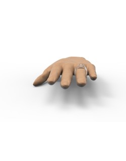 ANELLO DA FIDANZAMENTO IN ORO BIANCO 18K CON DIAMANTE NATURALE CERTIFICATO DGC