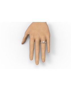 ANELLO DA FIDANZAMENTO IN ORO BIANCO 18K CON DIAMANTE NATURALE CERTIFICATO DGC