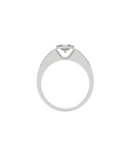 ANELLO DA FIDANZAMENTO IN ORO BIANCO 18K CON DIAMANTE NATURALE CERTIFICATO DGC