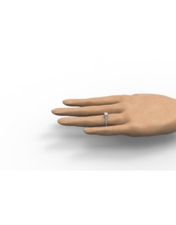 ANELLO CON SOLITARIO IN ORO BIANCO 18K CON DIAMANTE NATURALE CERTIFICATO DGC