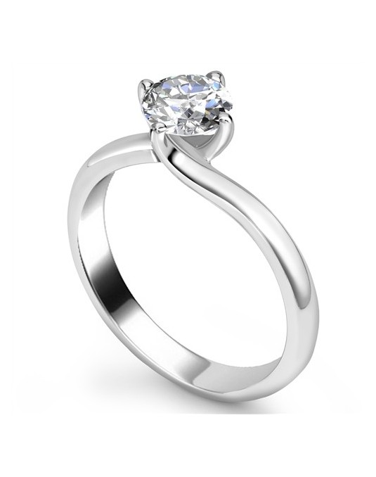 ANELLO DIAMANTE 1 CARATO D-VS1 CON MONTATURA IN ORO BIANCO 18K