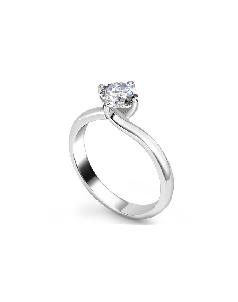 ANELLO DIAMANTE 1 CARATO D-VS1 CON MONTATURA IN ORO BIANCO 18K