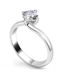 ANELLO DIAMANTE 1 CARATO D-VS1 CON MONTATURA IN ORO BIANCO 18K