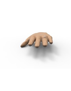 SOLITARIO ANELLO DI FIDANZAMENTO IN ORO BIANCO 18K CON DIAMANTE NATURALE CERTIFICATO DGC