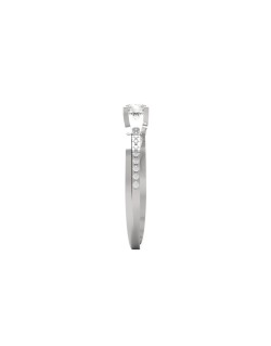 SOLITARIO ANELLO DI FIDANZAMENTO IN ORO BIANCO 18K CON DIAMANTE NATURALE CERTIFICATO DGC