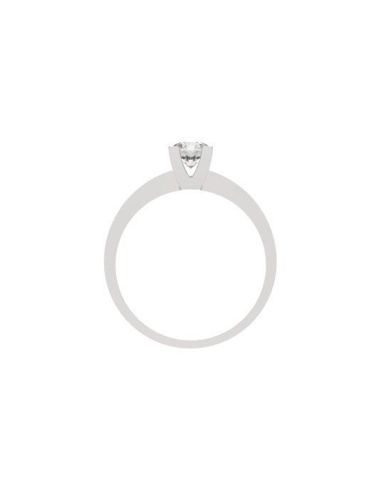 ANELLI MATRIMONIO ORO BIANCO 18K CON DIAMANTE NATURALE CERTIFICATO DGC