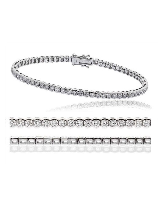 BRACCIALE UOMO DIAMANTI 6 CARATI IN ORO BIANCO