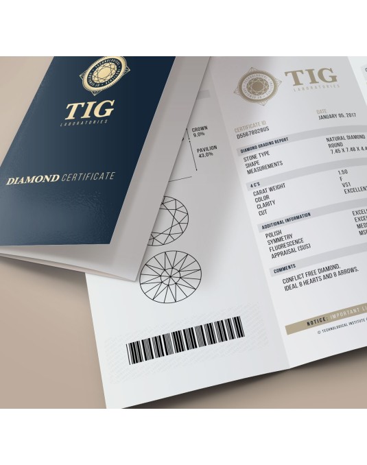 ORECCHINI PUNTO LUCE IN ORO BIANCO 18K CON DIAMANTI CERTIFICATI