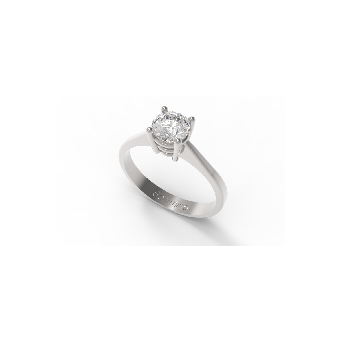 ANELLO PER ANNIVERSARIO IN ORO BIANCO 18K CON DIAMANTE NATURALE