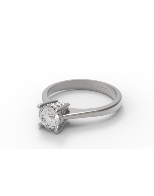 ANELLO PER ANNIVERSARIO IN ORO BIANCO 18K CON DIAMANTE NATURALE
