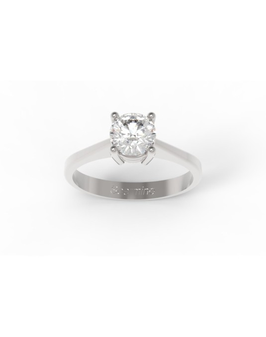 ANELLO PER ANNIVERSARIO IN ORO BIANCO 18K CON DIAMANTE NATURALE