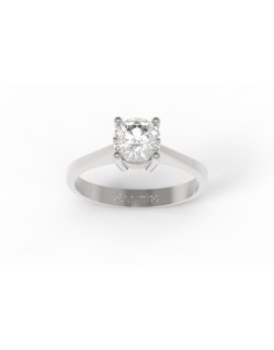 ANELLO PER ANNIVERSARIO IN ORO BIANCO 18K CON DIAMANTE NATURALE