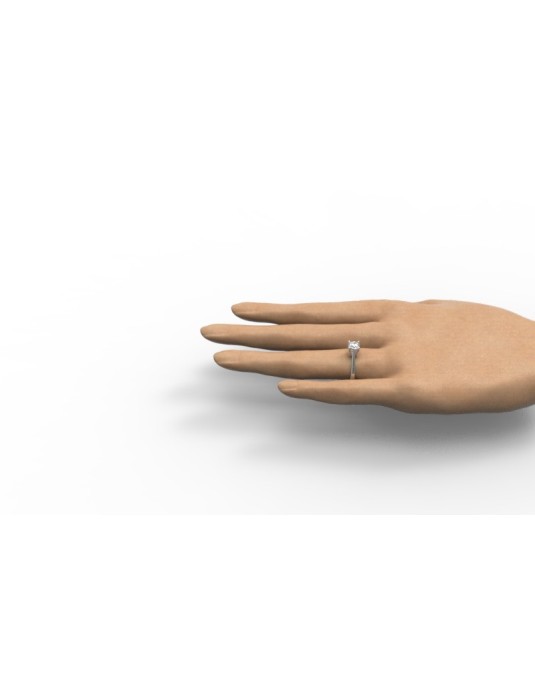 ANELLO PER ANNIVERSARIO IN ORO BIANCO 18K CON DIAMANTE NATURALE